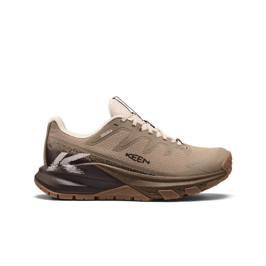 KEEN Targhee Apex Waterproof Hiking Shoe Women product view 1 — Brindle/Peach Blush