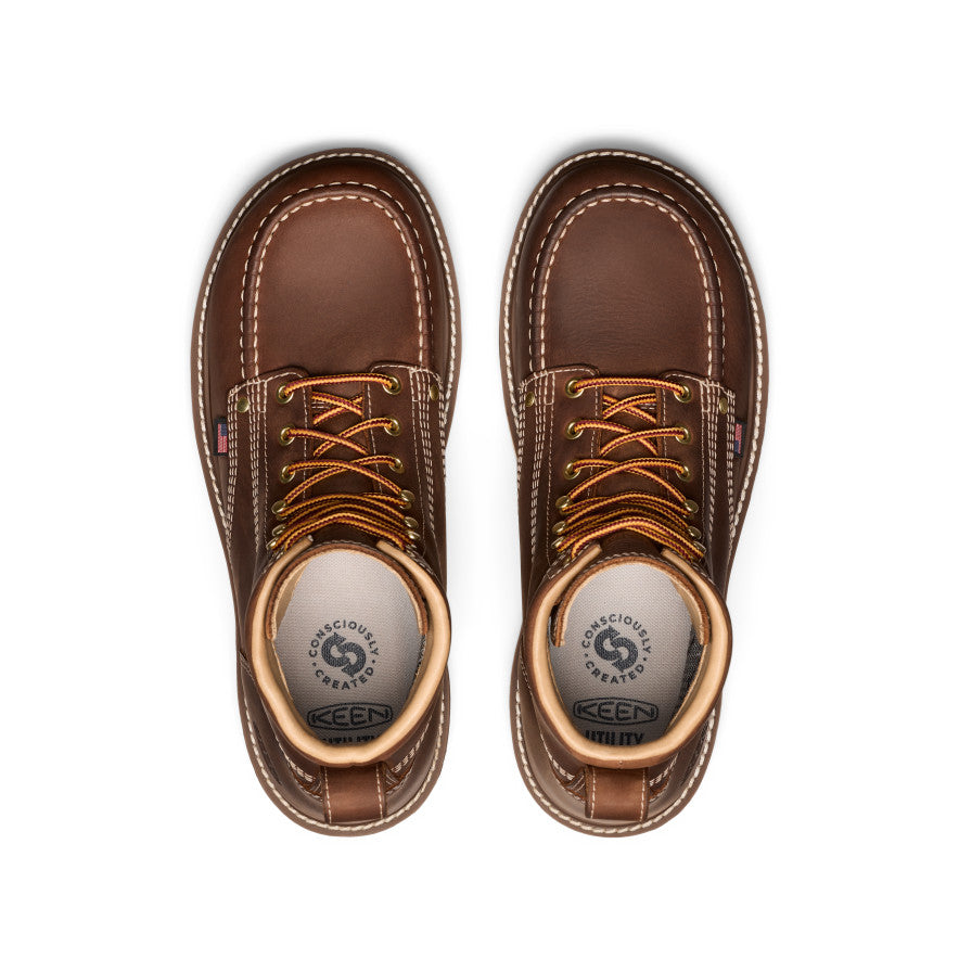 KEEN Liberty 6" Waterproof Boot (Carbon Toe) Men product view 4 — Chestnut/Gum