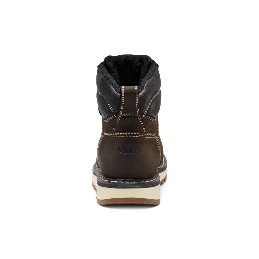 KEEN Cincinnati 6" Waterproof Boot (Carbon Toe) Men product view 5 — Dark Chocolate/Sandshell