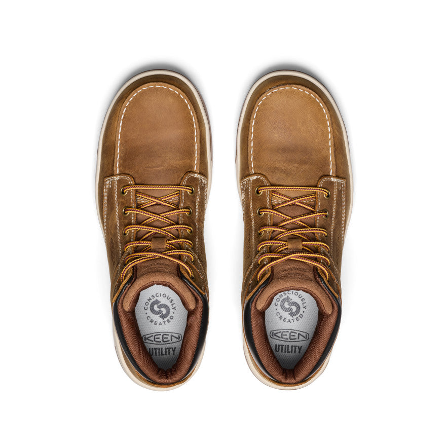KEEN Gibson Waterproof Work Boot (Carbon Toe) Men product view 4 — Belgian/Gum