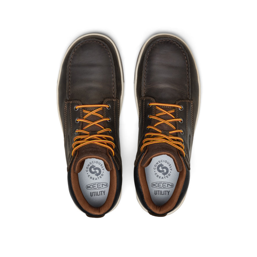 KEEN Gibson Waterproof Work Boot (Carbon Toe) Men product view 4 — Cascade Brown/Gum