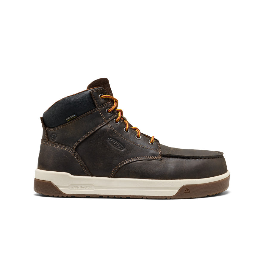 KEEN Gibson Waterproof Work Boot (Carbon Toe) Men product view 1 — Cascade Brown/Gum