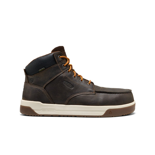 KEEN Gibson Waterproof Work Boot (Carbon Toe) Men product view 1 — Cascade Brown/Gum