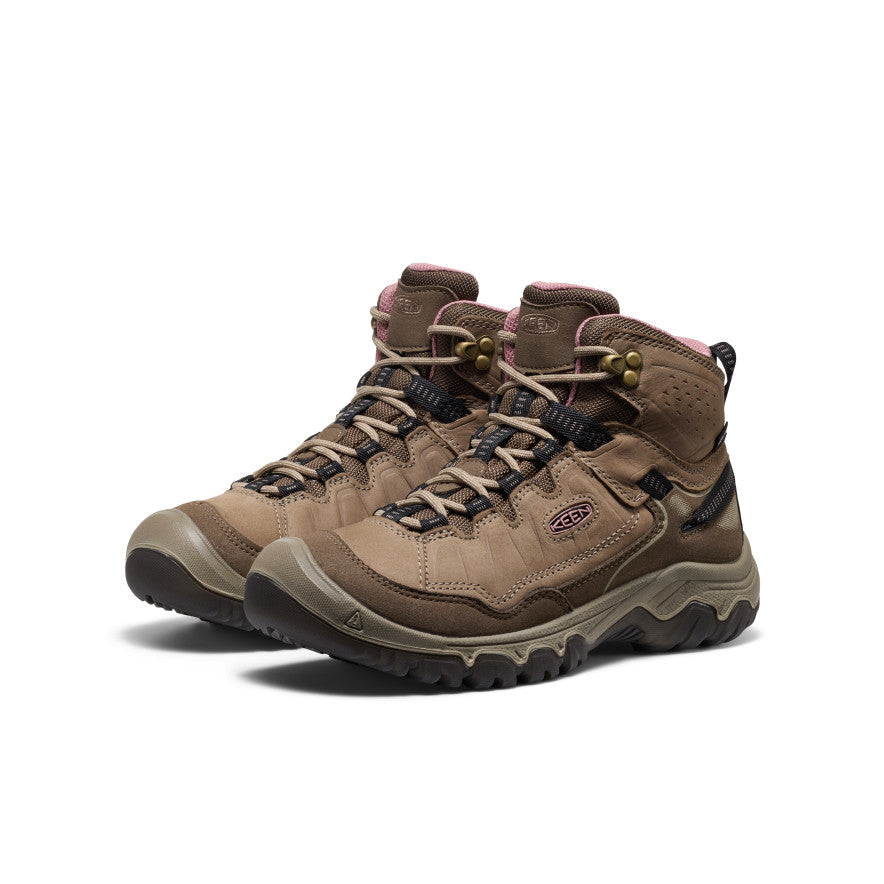 KEEN Targhee IV Waterproof Hiking Boot Women product view 2 — Brindle/Nostalgia Rose