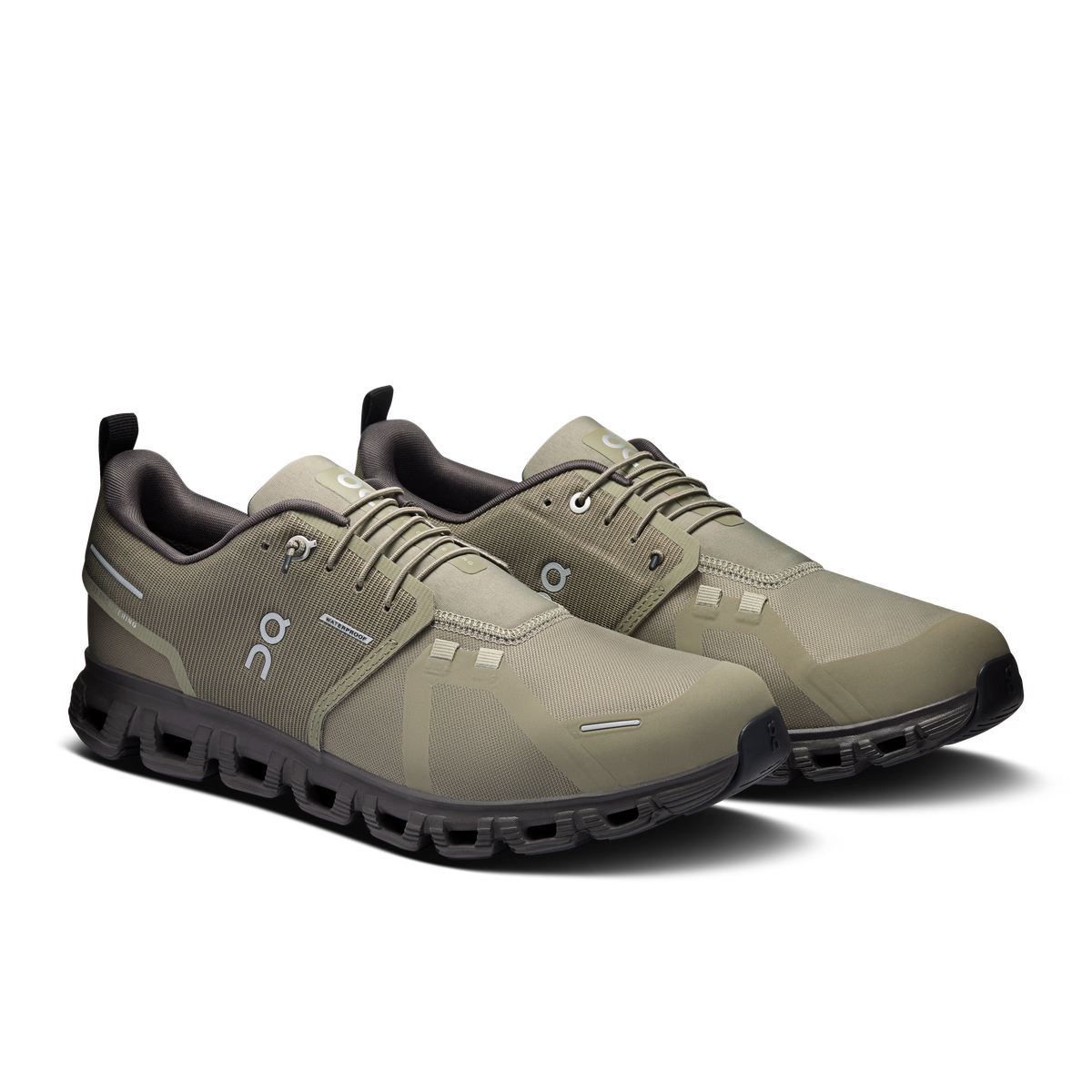 On Cloud 6 Waterproof Men product view 6 — Olive | Espresso