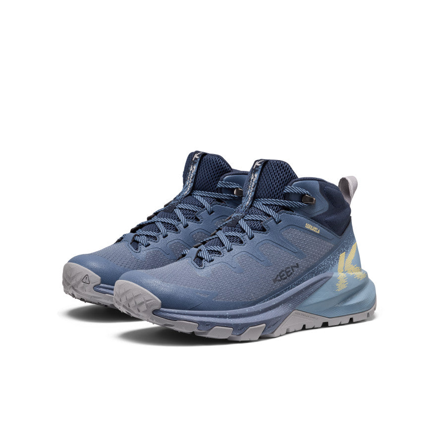 KEEN Targhee Apex Waterproof Hiking Boot Women product view 2 — Vintage Indigo/Lemon Grass