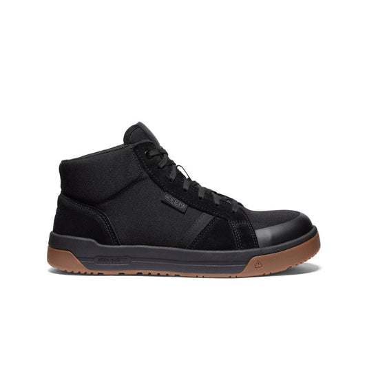 KEEN Kenton Mid Work Shoe (Carbon Toe) Men product view 1 — Black/Gum