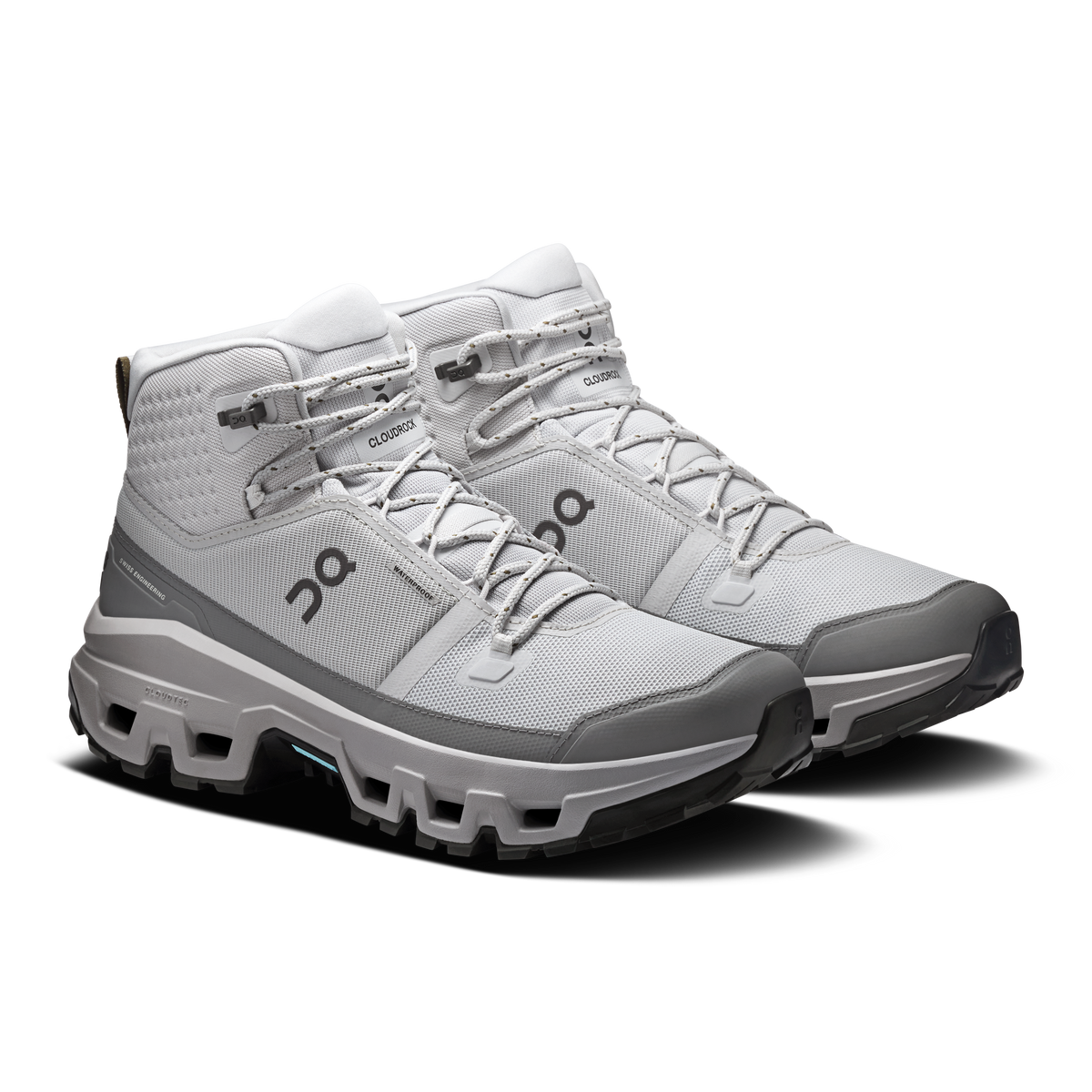 On Cloudrock Mid Waterproof Men product view 6 — Glacier | Alloy