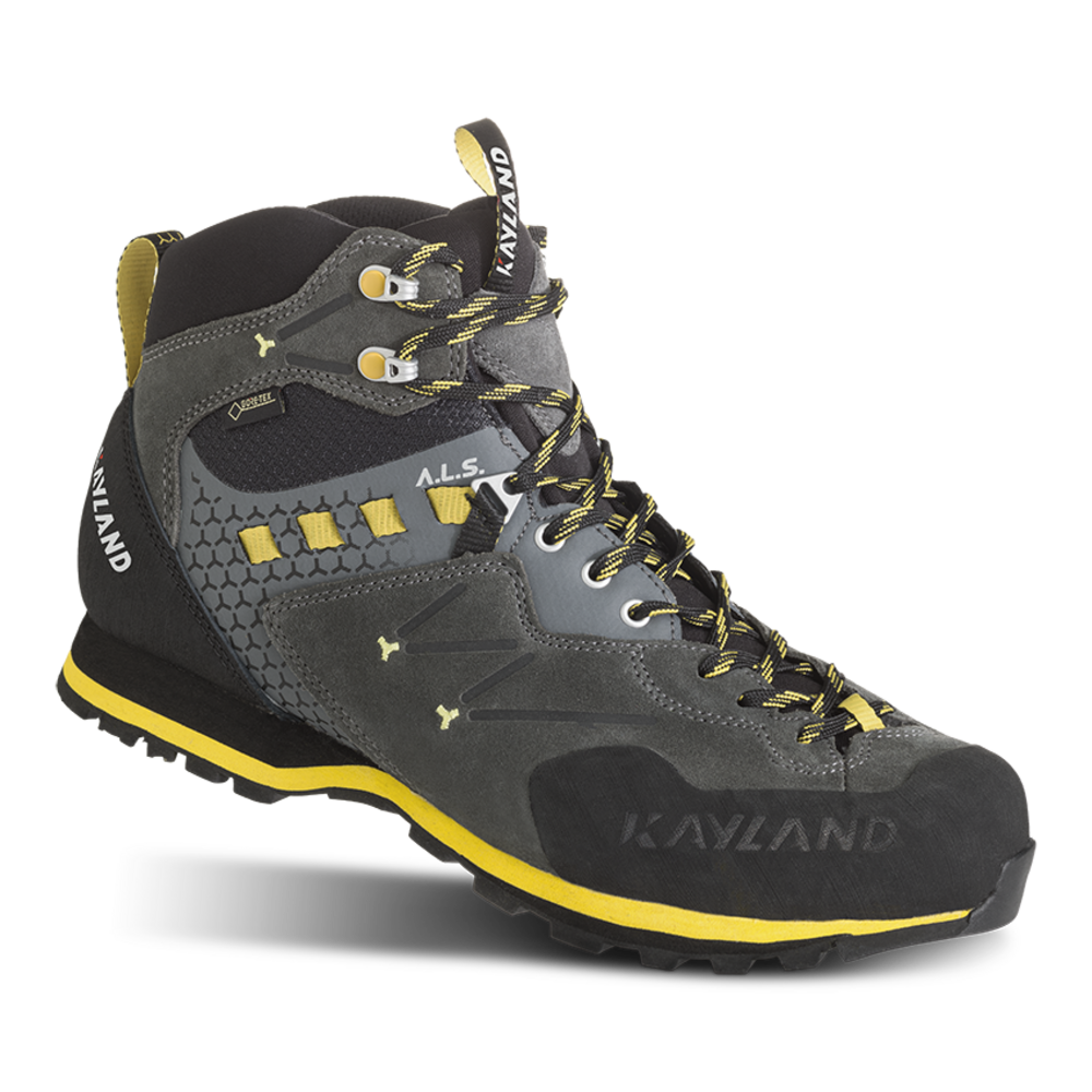 Kayland Vitrik Mid GTX Unisex - Dark Grey/Yellow - Official Product View 1