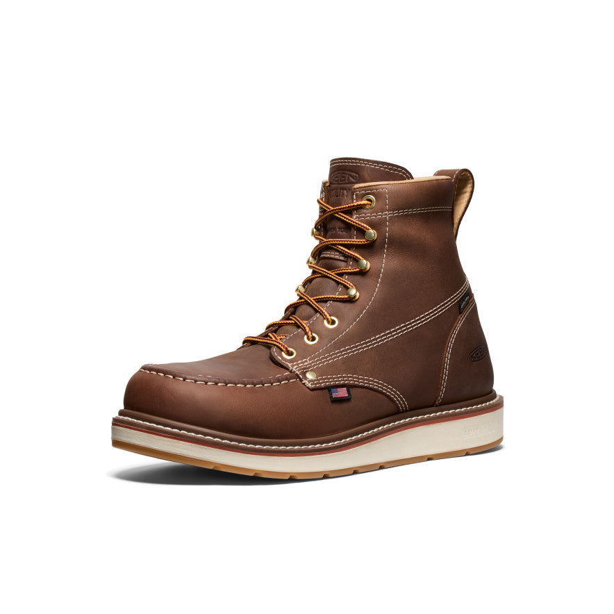 KEEN Liberty 6" Waterproof Boot (Carbon Toe) Men product view 3 — Chestnut/Gum
