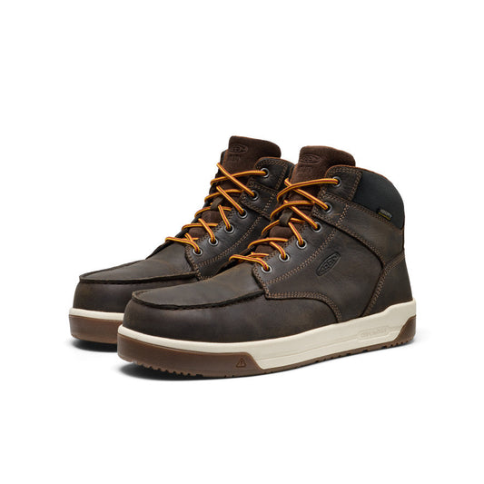 KEEN Gibson Waterproof Work Boot (Carbon Toe) Men product view 2 — Cascade Brown/Gum