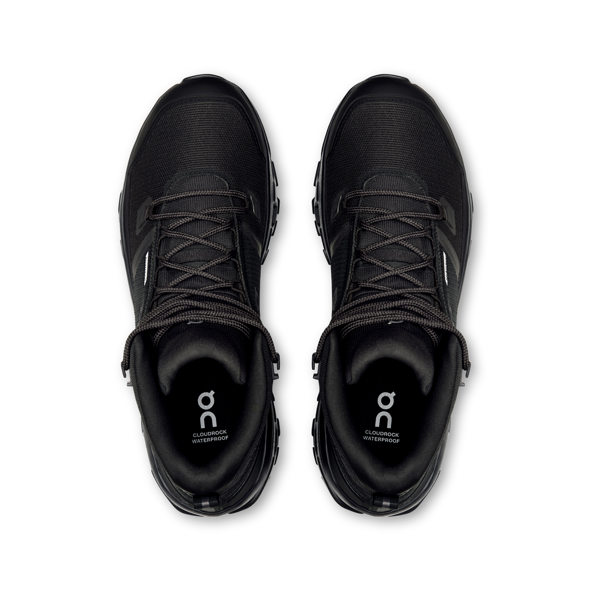On Cloudrock Mid Waterproof Men product view 2 — Black | Black