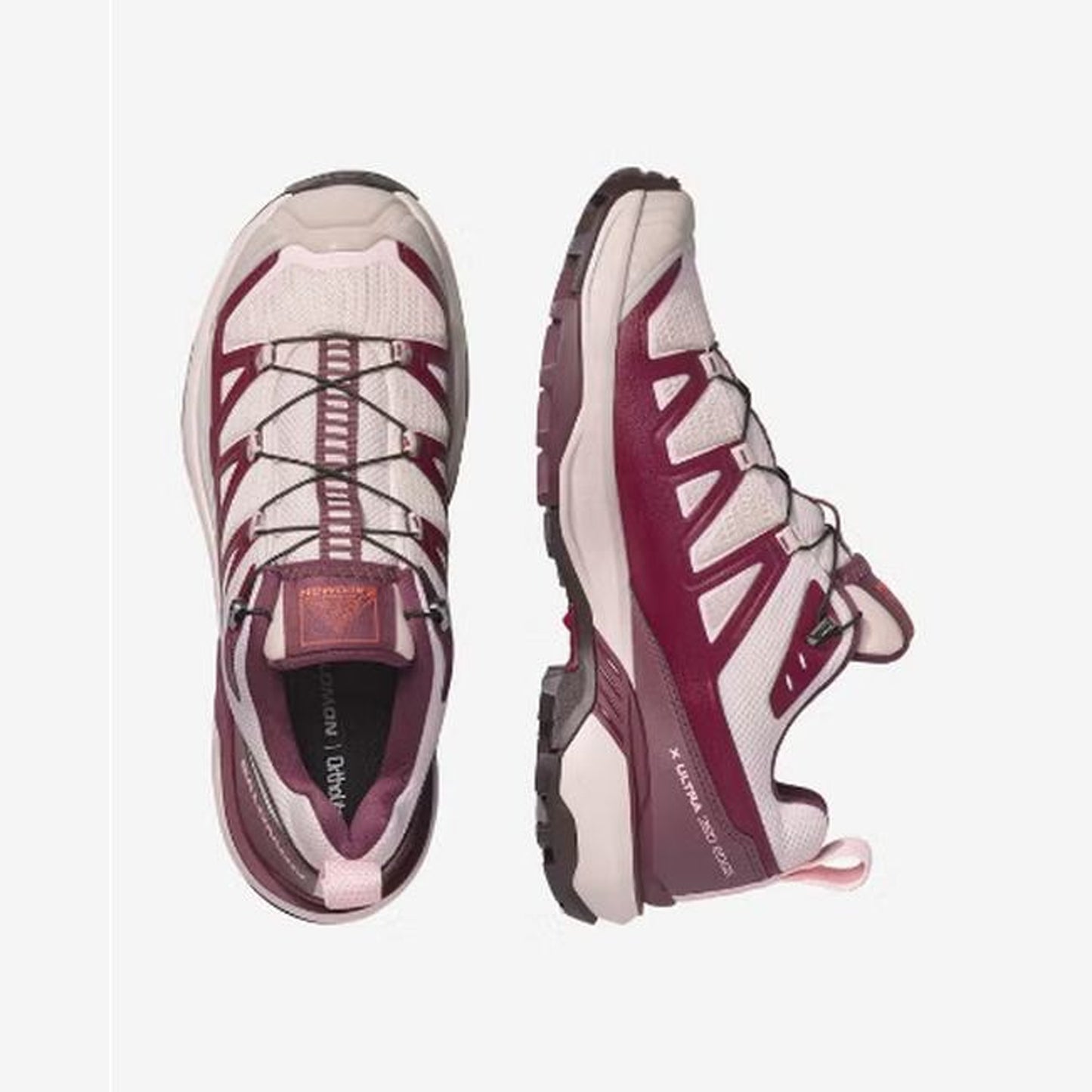 Salomon X Ultra 360 Edge Women - top or pair view - Burgundy