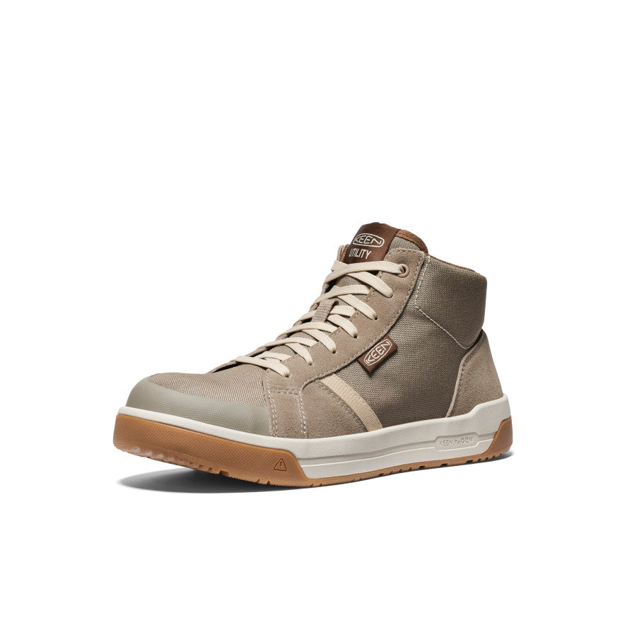 KEEN Kenton Mid Work Shoe (Carbon Toe) Men product view 3 — Brindle/Gum
