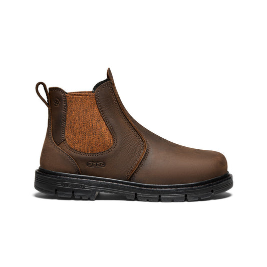 KEEN San Jose Chelsea 90° Heel Boot (Aluminum Toe) Women product view 1 — Cascade Brown/Black