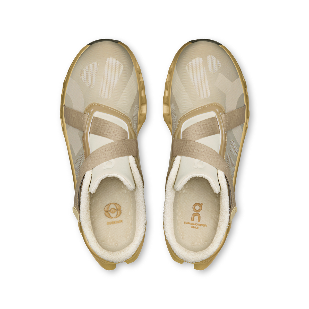 On Cloudmonster 3 Mule Women product view 2 — Loess | Hare