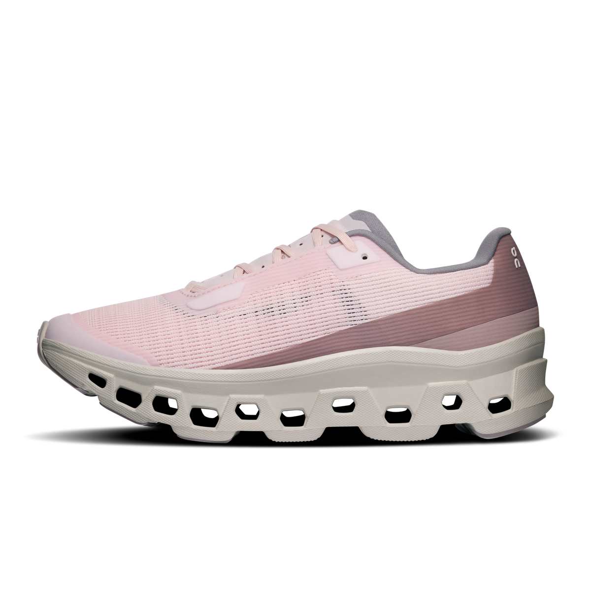 On Cloudmonster Void Women product view 4 — Salt | Biscuit