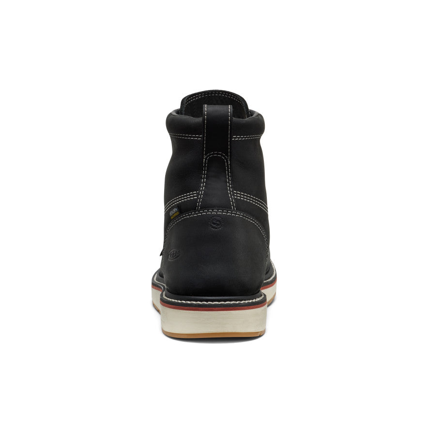 KEEN Liberty 6" Waterproof Boot (Carbon Toe) Men product view 5 — Black/Gum