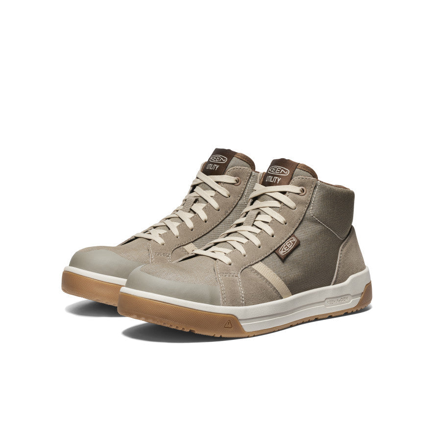 KEEN Kenton Mid Work Shoe (Carbon Toe) Men product view 2 — Brindle/Gum