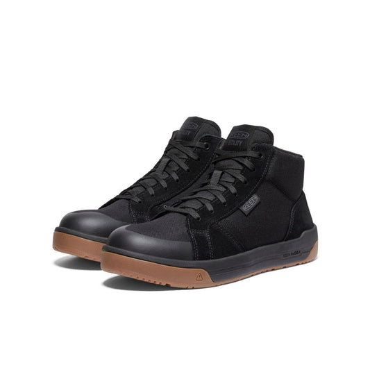 KEEN Kenton Mid Work Shoe (Carbon Toe) Men product view 2 — Black/Gum