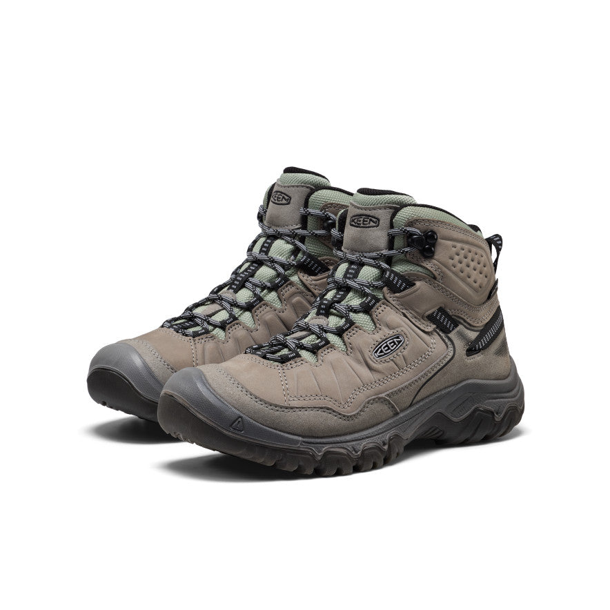 KEEN Targhee IV Waterproof Hiking Boot Women product view 2 — Steel Grey/Lily Pad