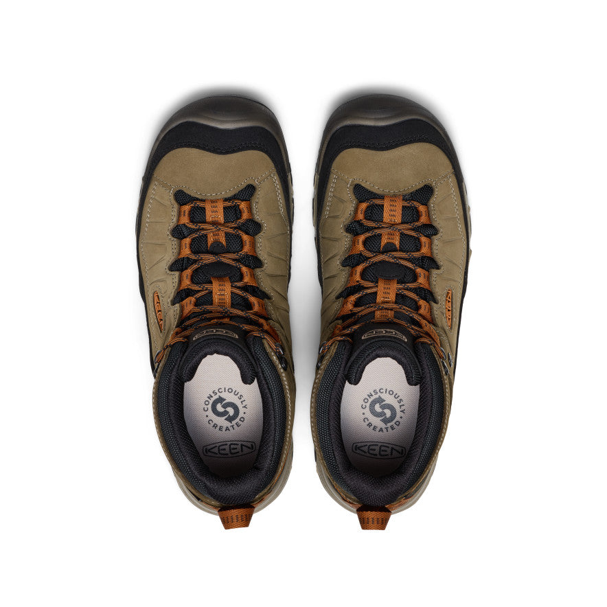 KEEN Targhee IV Waterproof Hiking Boot Men product view 4 — Sea Turtle/Roasted Pecan