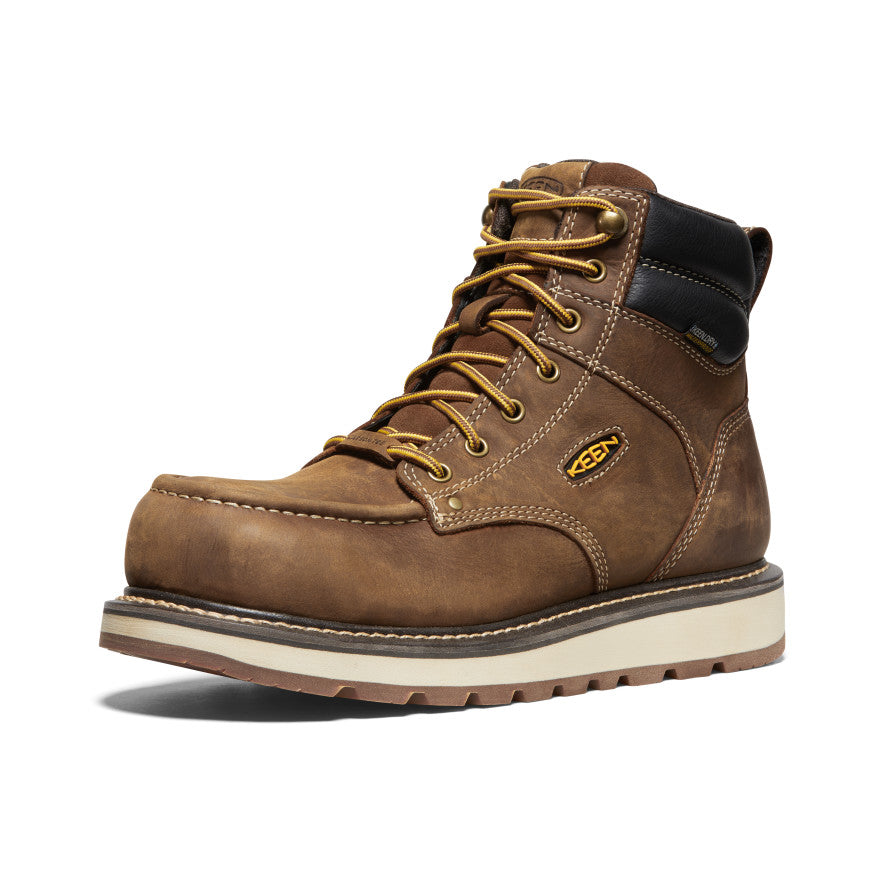 KEEN Cincinnati 6" Waterproof Boot (Carbon Toe) Men product view 3 — Belgian/Sandshell