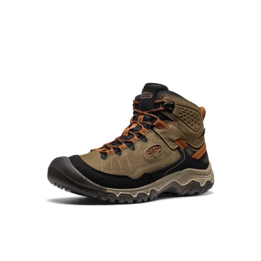 KEEN Targhee IV Waterproof Hiking Boot Men product view 3 — Sea Turtle/Roasted Pecan