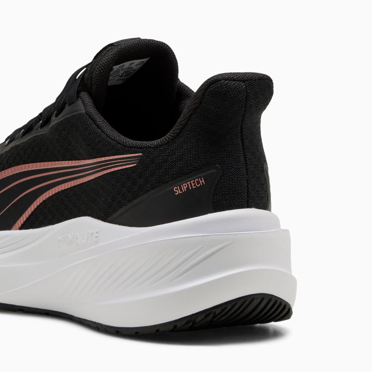 PUMA Dasher Lite SLIPTECH™ Running Shoes Unisex product view 3 — PUMA Black-Rose Gold-PUMA White