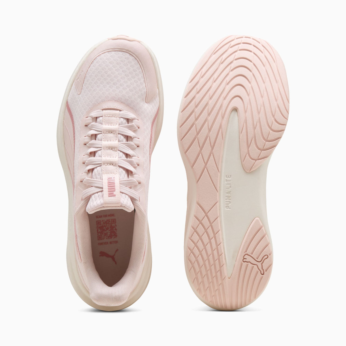 PUMA Dasher Lite SLIPTECH™ Running Shoes Unisex product view 4 — Jasmine Flower-Warm White-Rosy Outlook