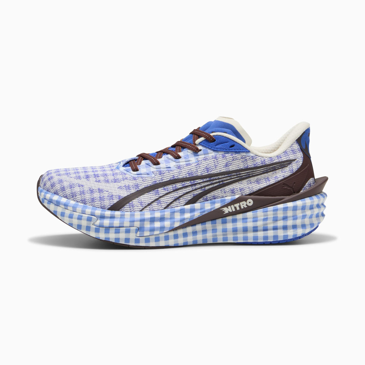 PUMA Deviate NITRO™ 4 Check Running Shoes Men product view 1 — Royal Sapphire-PUMA White