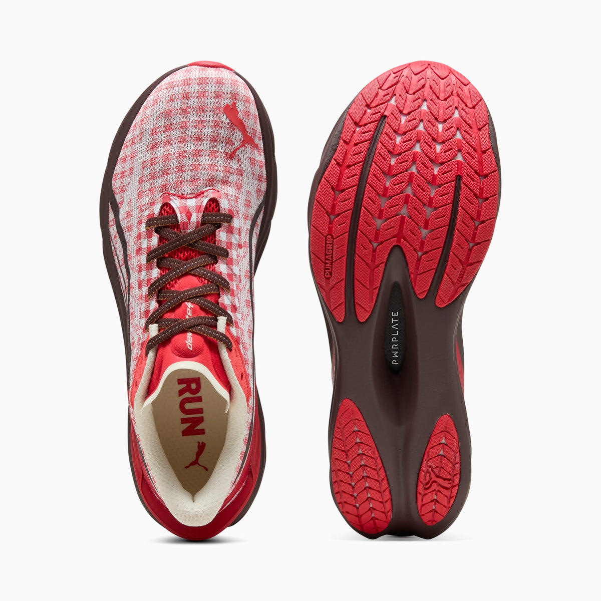PUMA Deviate NITRO™ 4 Check Running Shoes Men product view 4 — For All Time Red-PUMA White