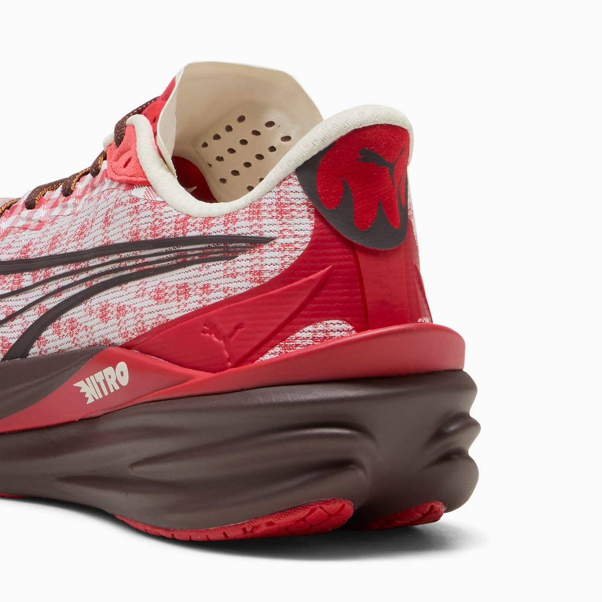 PUMA Deviate NITRO™ 4 Check Running Shoes Men product view 3 — For All Time Red-PUMA White