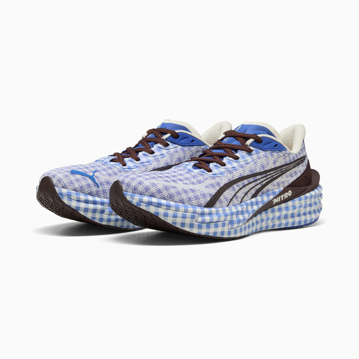 PUMA Deviate NITRO™ 4 Check Running Shoes Men product view 2 — Royal Sapphire-PUMA White