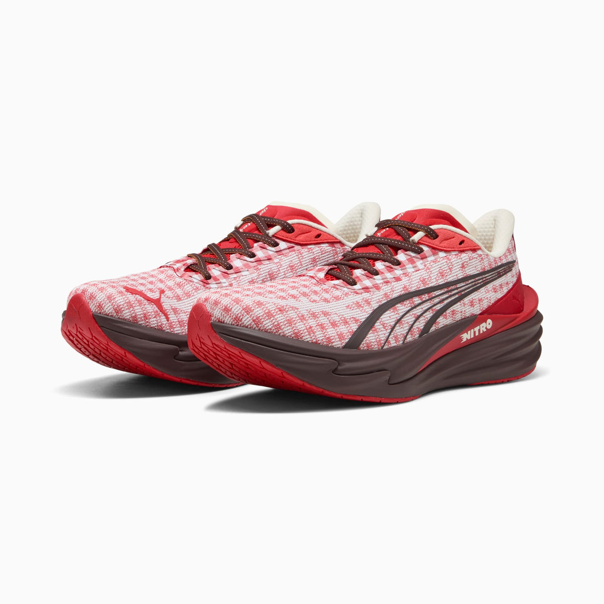 PUMA Deviate NITRO™ 4 Check Running Shoes Men product view 2 — For All Time Red-PUMA White
