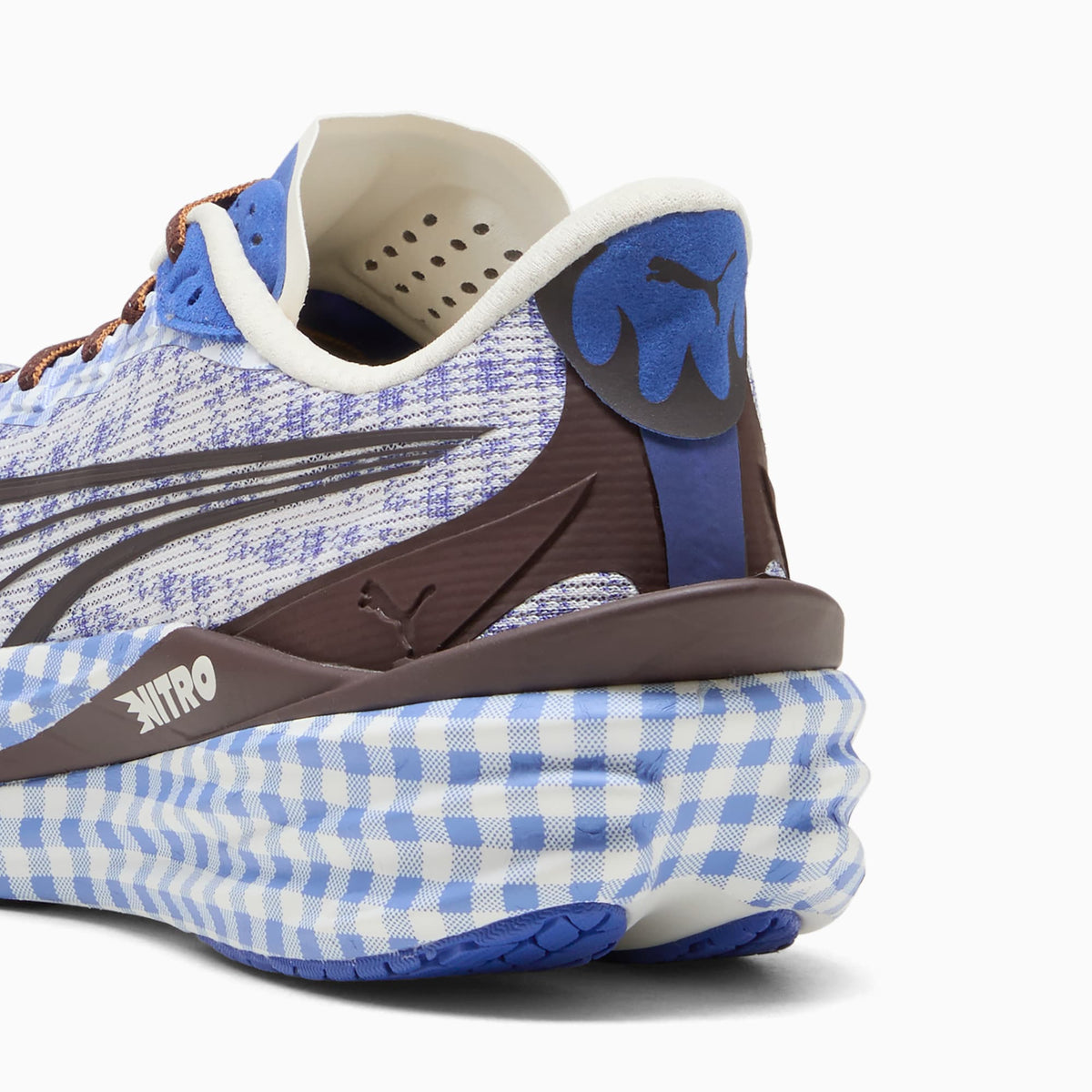 PUMA Deviate NITRO™ 4 Check Running Shoes Men product view 3 — Royal Sapphire-PUMA White