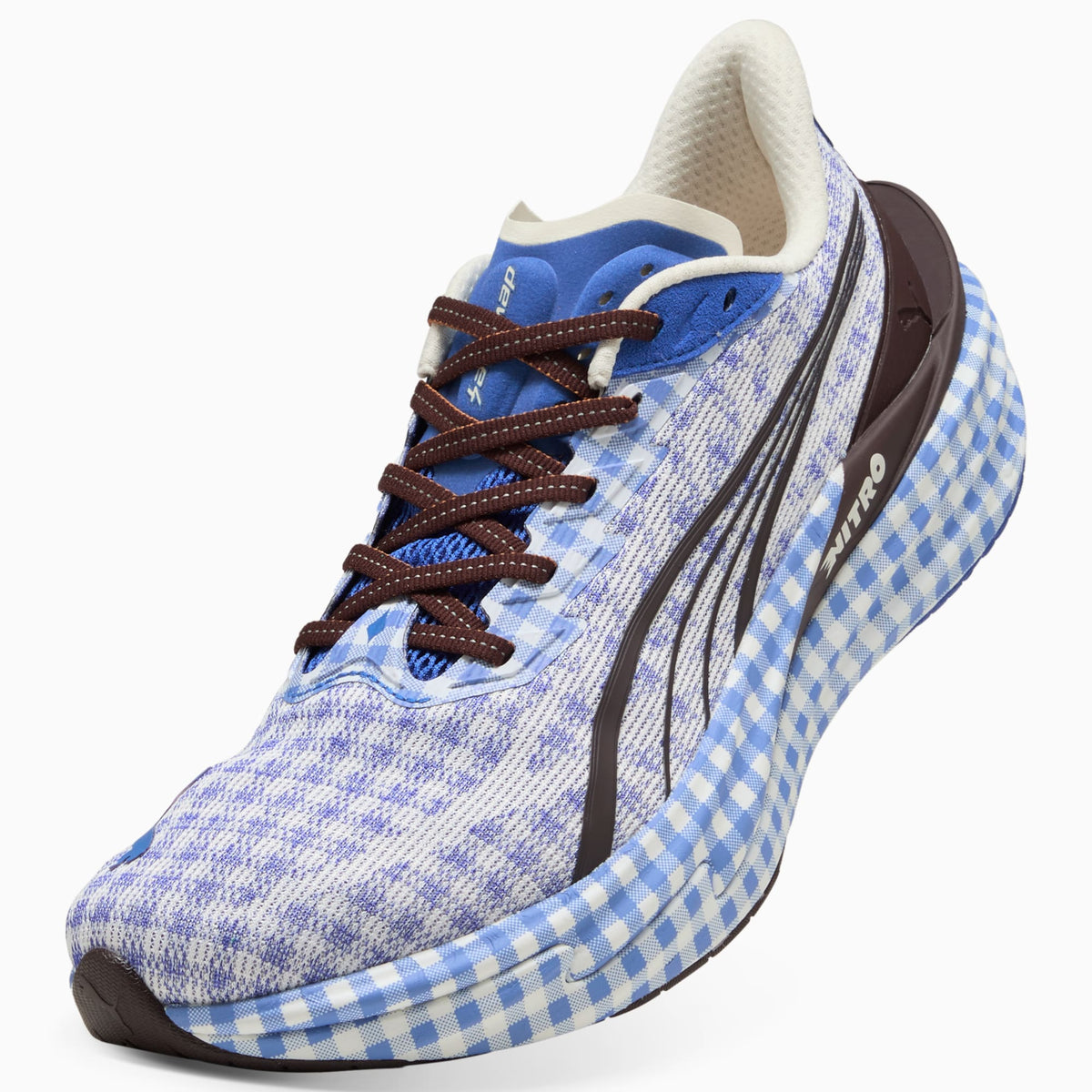 PUMA Deviate NITRO™ 4 Check Running Shoes Men product view 6 — Royal Sapphire-PUMA White