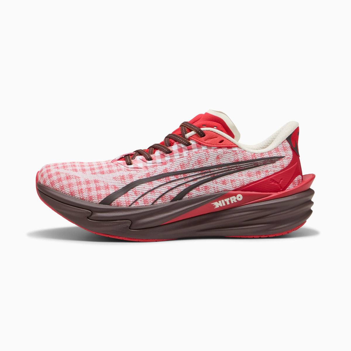 PUMA Deviate NITRO™ 4 Check Running Shoes Men product view 1 — For All Time Red-PUMA White