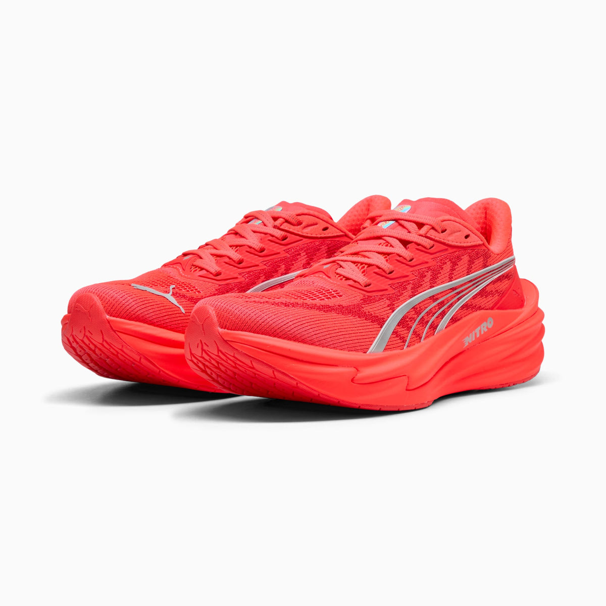 PUMA Deviate NITRO™ 4 Running Shoes Women product view 2 — Ultra Red-PUMA Silver