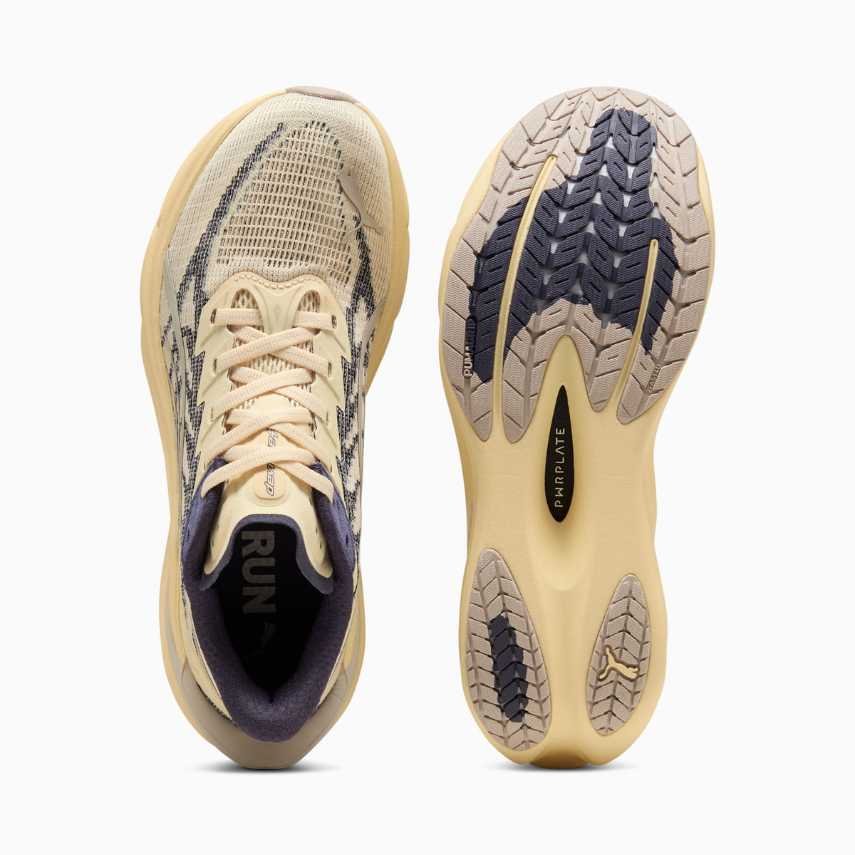 PUMA Deviate NITRO™ 4 Running Shoes Women product view 4 — Buttercream-Inky Depths