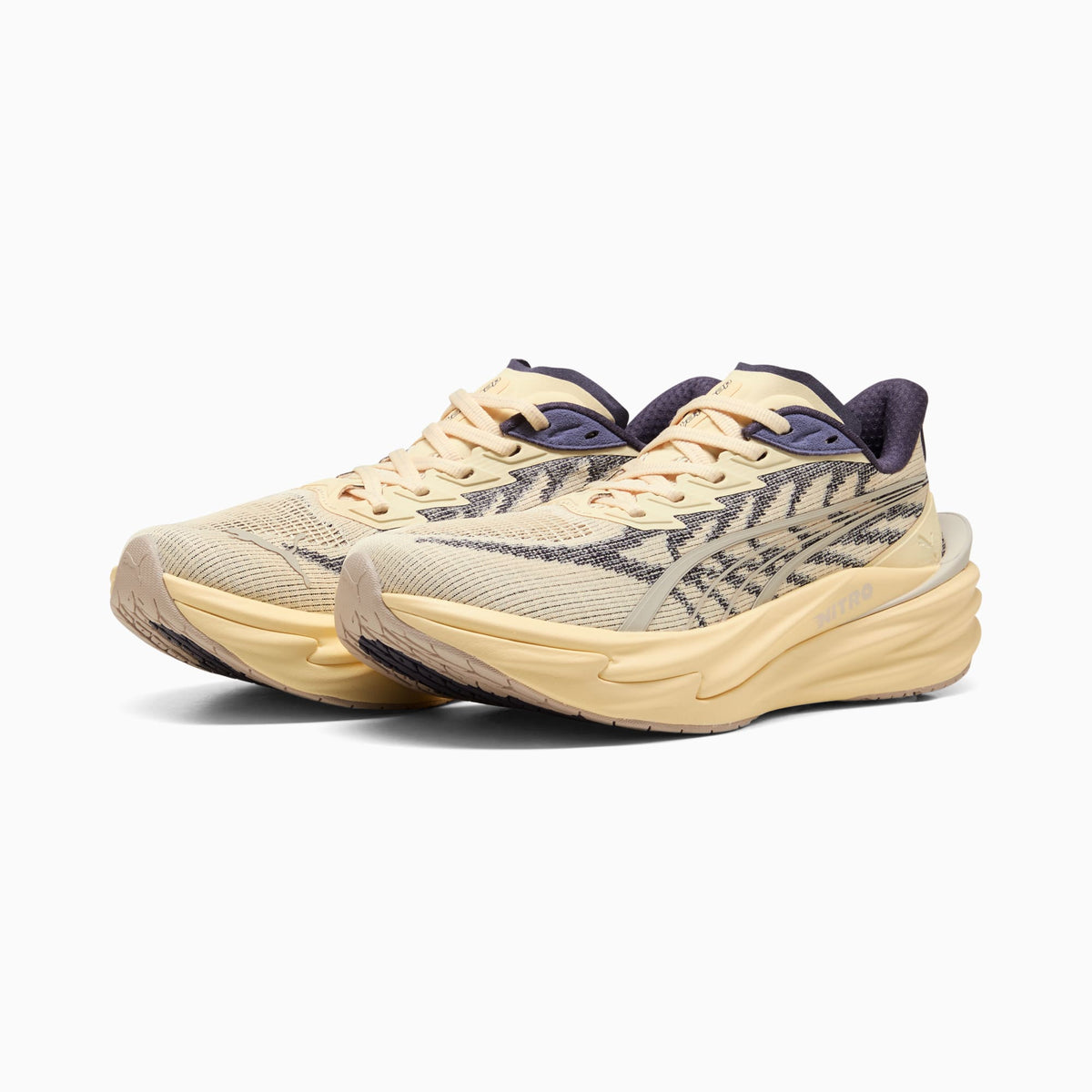 PUMA Deviate NITRO™ 4 Running Shoes Women product view 2 — Buttercream-Inky Depths