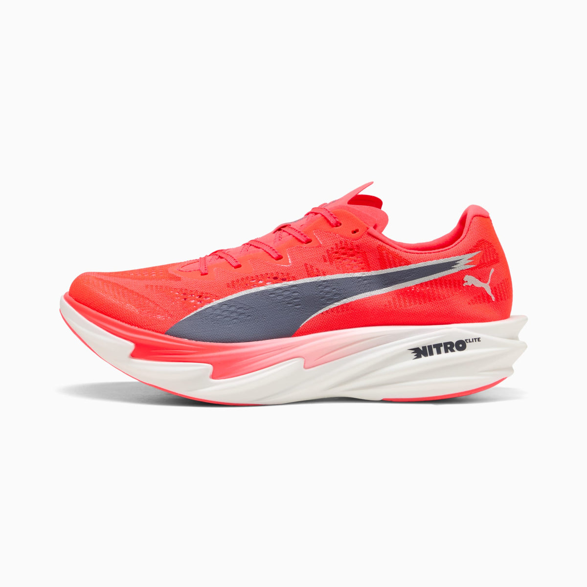 PUMA Deviate NITRO™ Elite 4 Running Shoes Men product view 1 — Ultra Red-Inky Depths-PUMA White