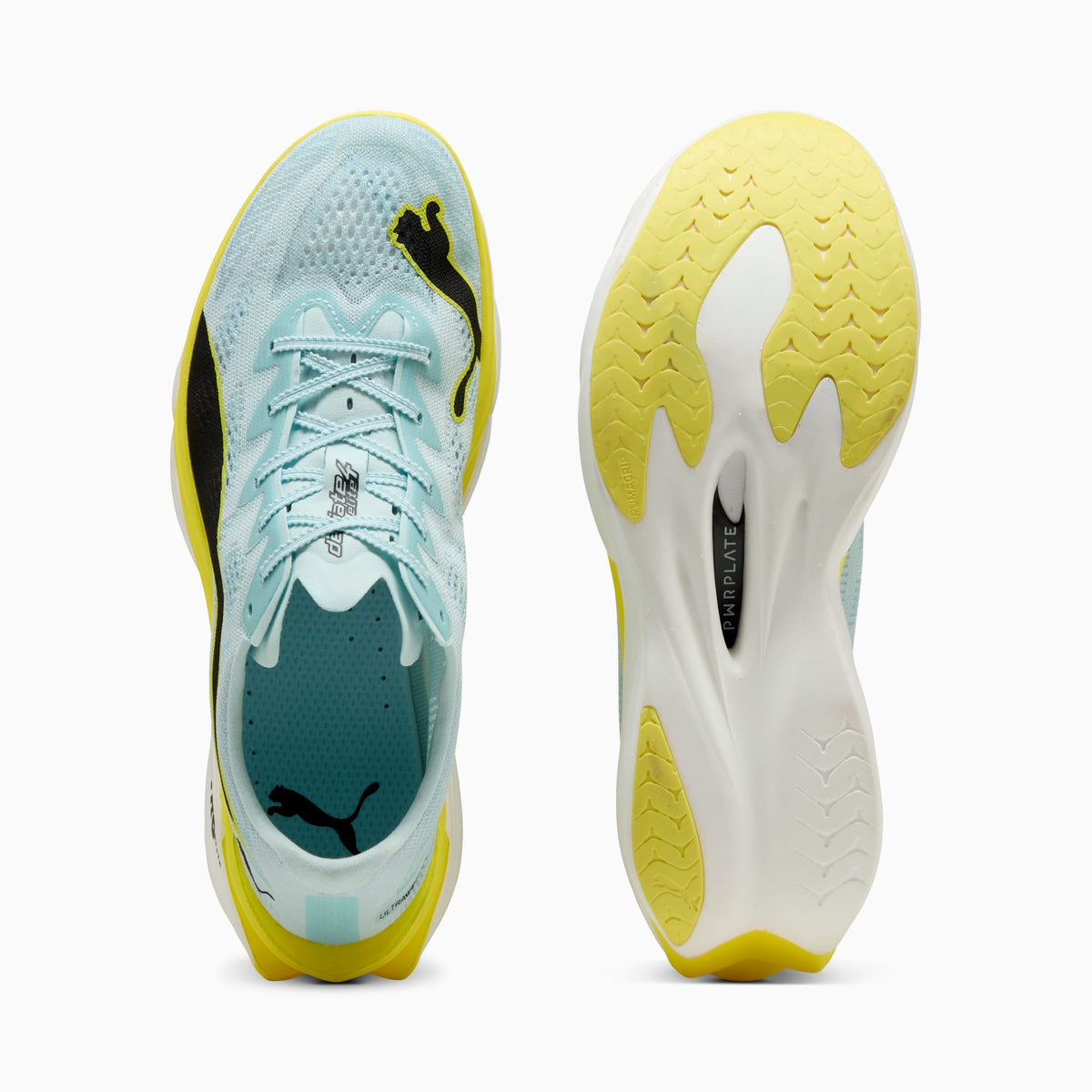 PUMA Deviate NITRO™ Elite 4 Running Shoes Men product view 4 — Fresh Water-Lemon Crush-PUMA Black-PUMA White