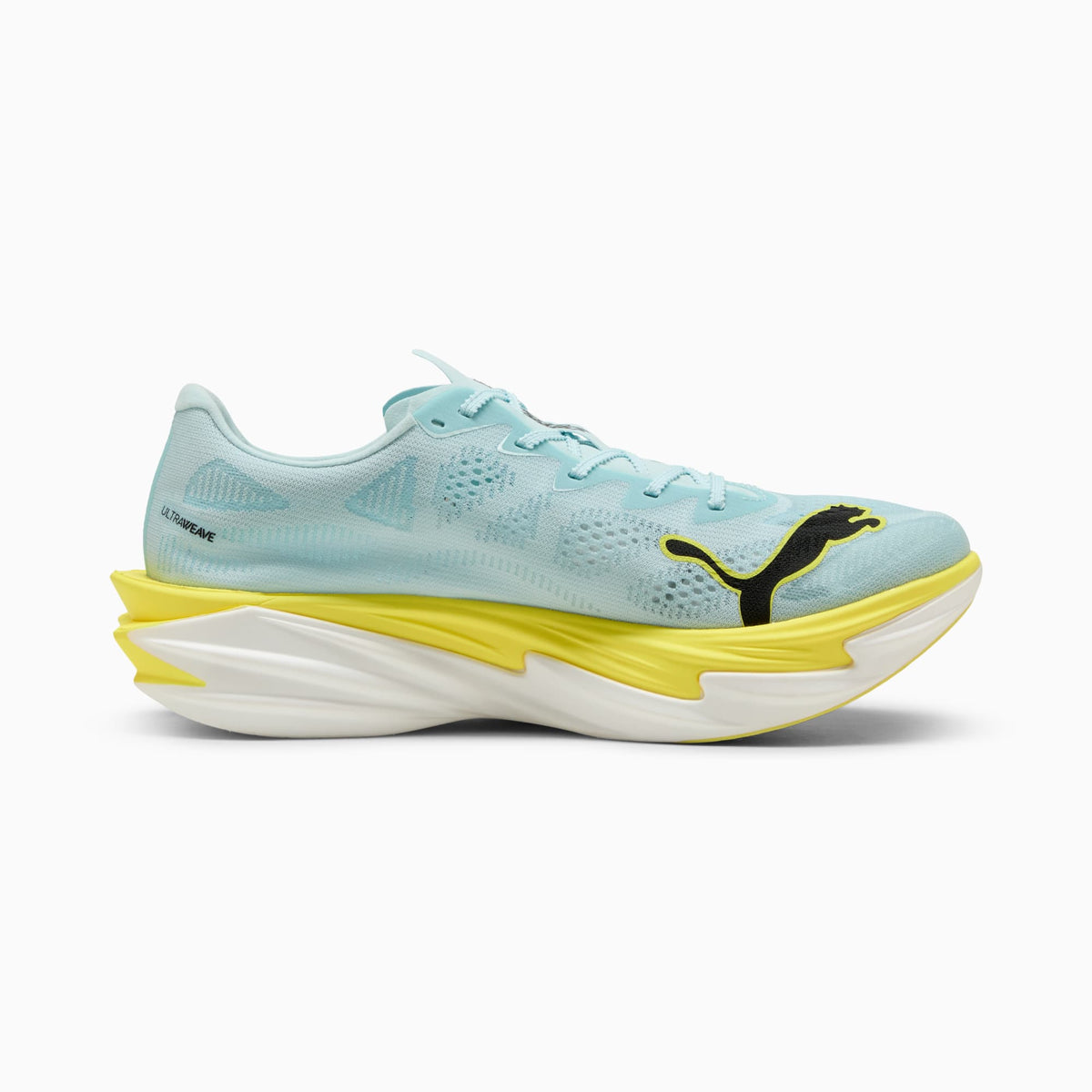 PUMA Deviate NITRO™ Elite 4 Running Shoes Men product view 5 — Fresh Water-Lemon Crush-PUMA Black-PUMA White