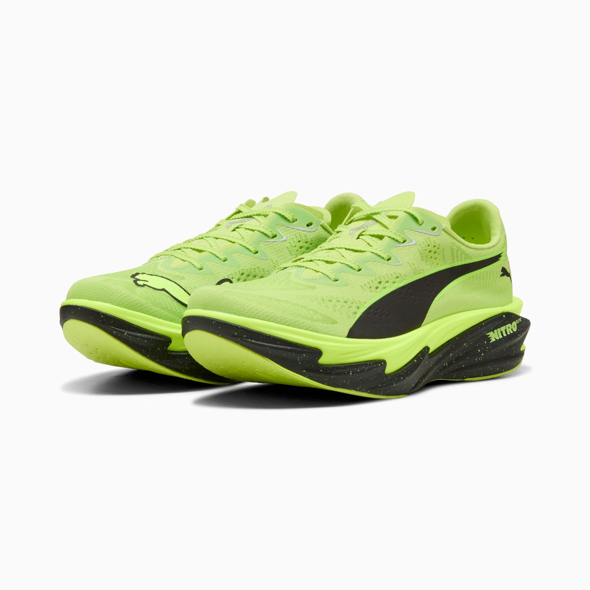 PUMA Deviate NITRO™ Elite 4 Running Shoes Men product view 2 — Sunny Lime-PUMA Black