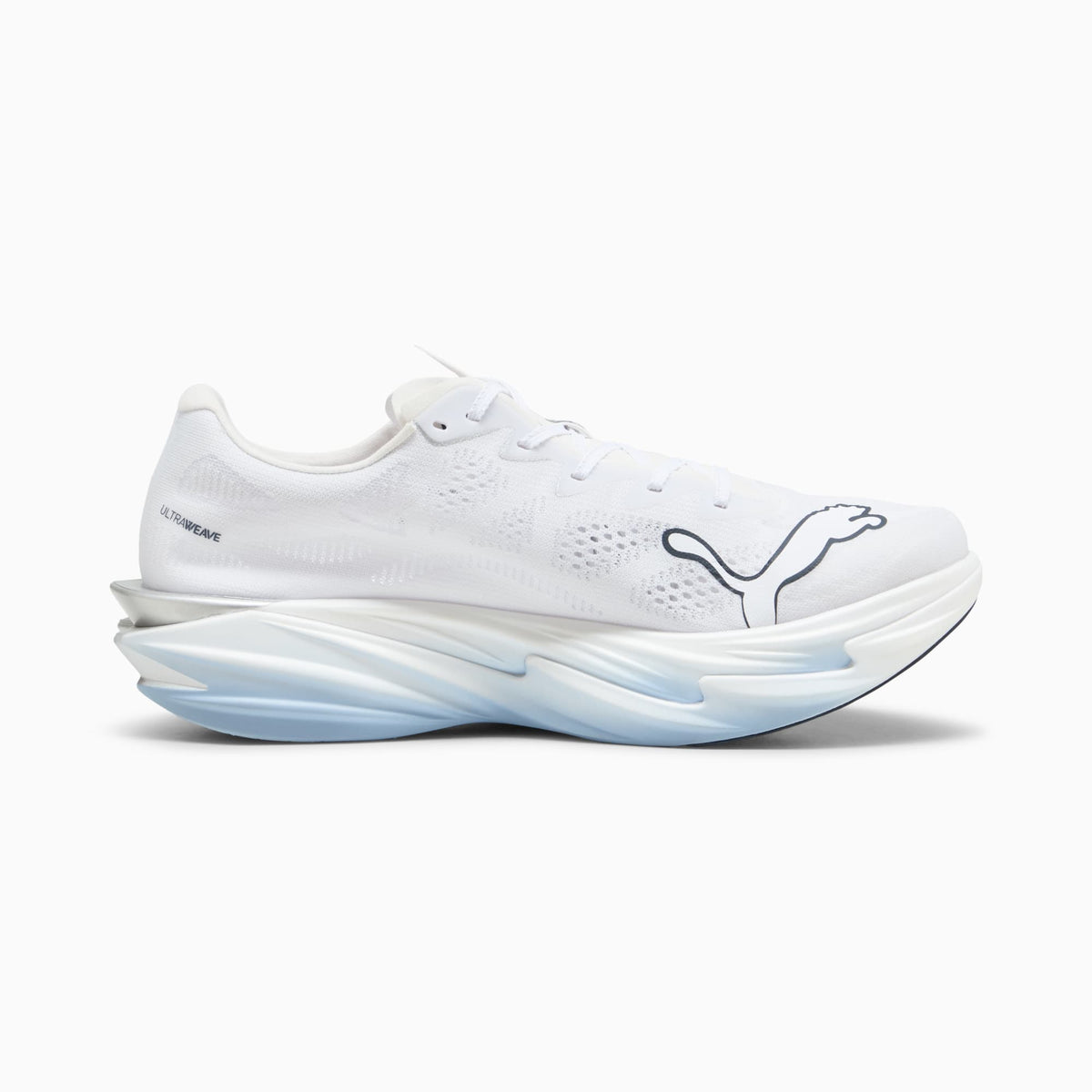 PUMA Deviate NITRO™ Elite 4 Running Shoes Men product view 5 — PUMA White-Chambray Blue-Persian Blue