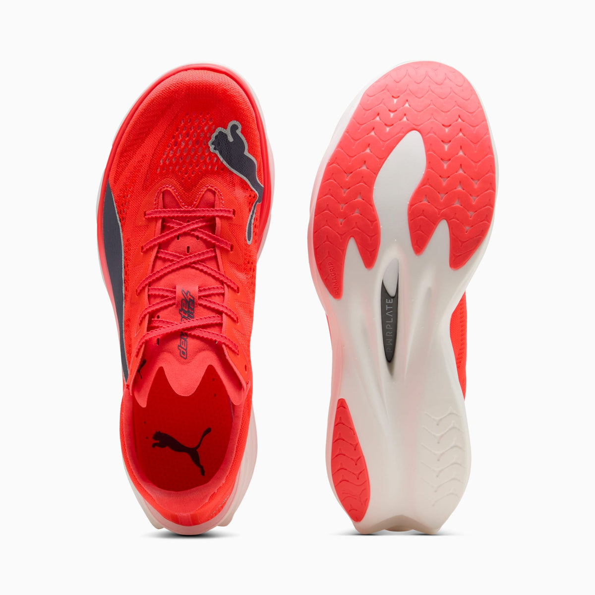 PUMA Deviate NITRO™ Elite 4 Running Shoes Men product view 4 — Ultra Red-Inky Depths-PUMA White
