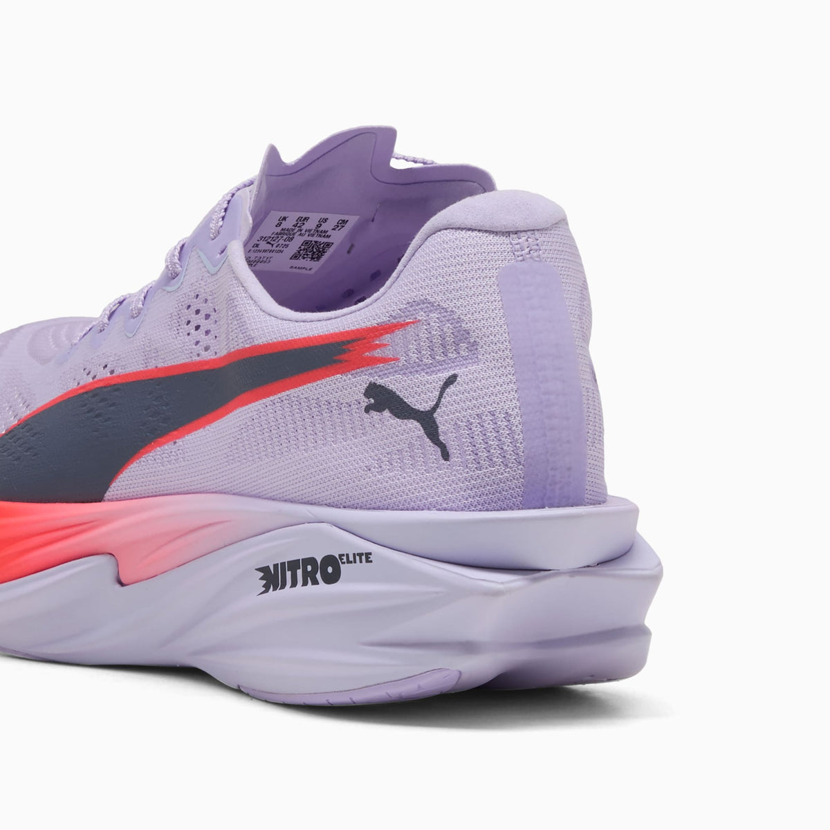 PUMA Deviate NITRO™ Elite 4 Running Shoes Men product view 3 — Light Lavender-Ultra Red-Inky Depths