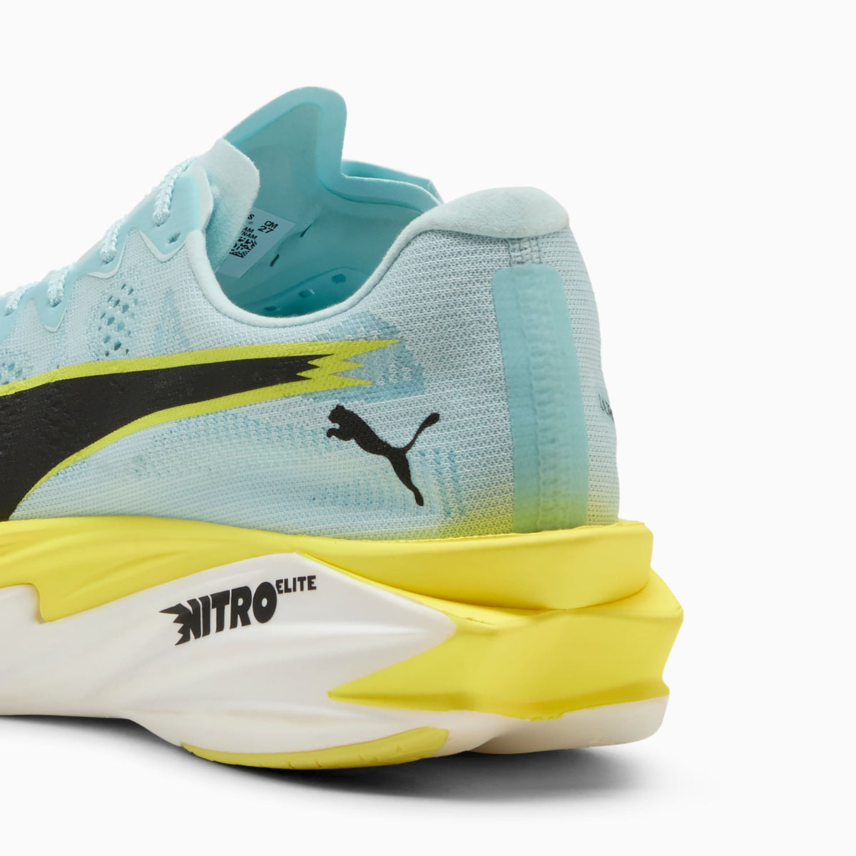 PUMA Deviate NITRO™ Elite 4 Running Shoes Men product view 3 — Fresh Water-Lemon Crush-PUMA Black-PUMA White