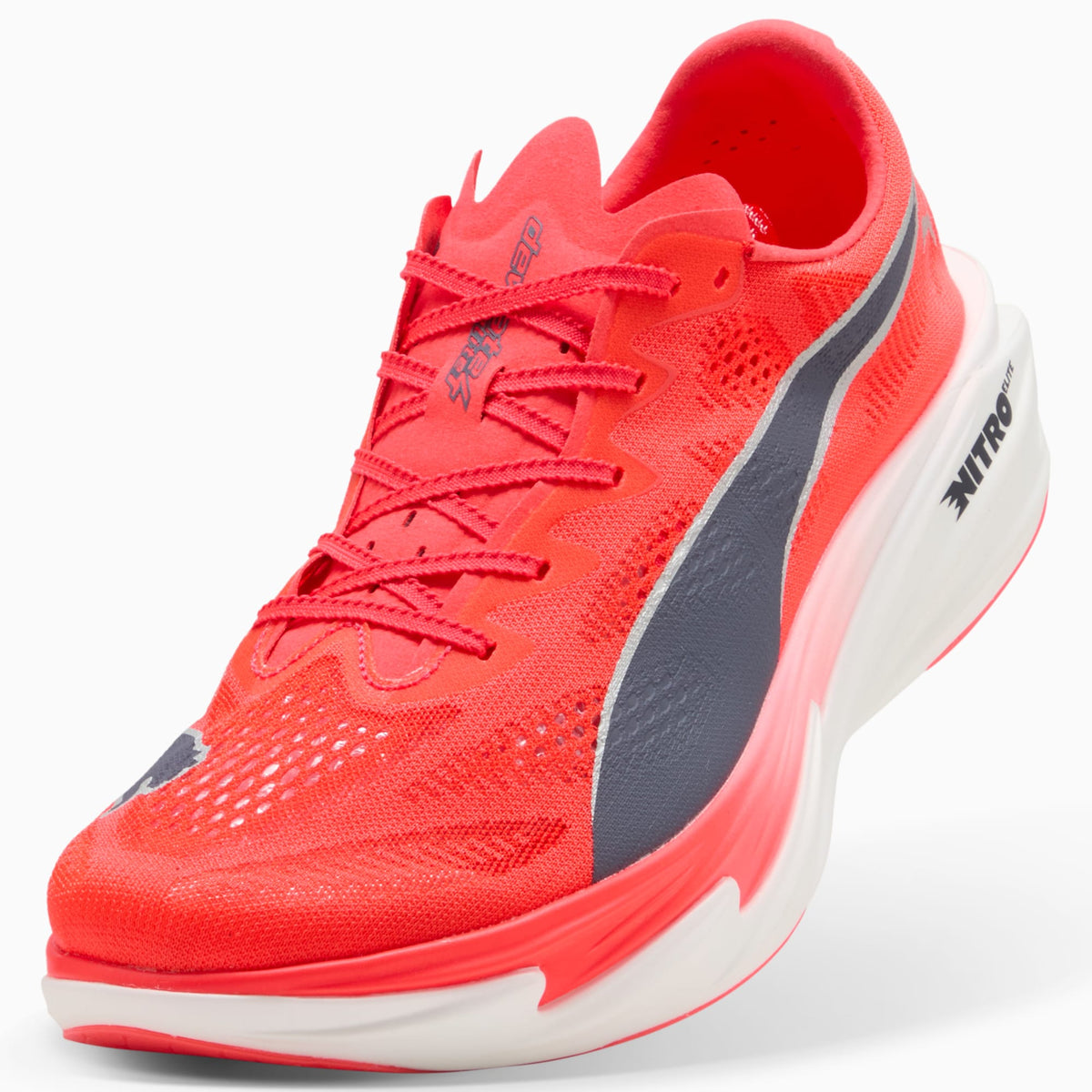 PUMA Deviate NITRO™ Elite 4 Running Shoes Men product view 6 — Ultra Red-Inky Depths-PUMA White